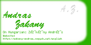 andras zakany business card